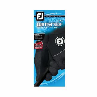Men's Footjoy WinterSof Pair Golf Gloves Black NZ-53473